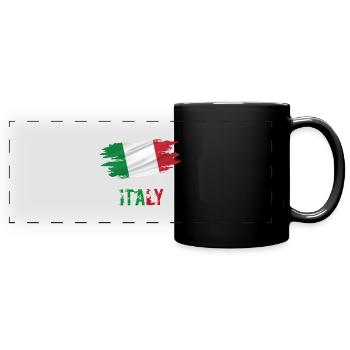 Flagge Patriot Geschenk Heimat Land Fahne Italien - Panorama-Tasse farbig - Schwarz - Vorne