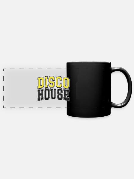 Disco House Varsity Style - Mug panoramique uni - noir