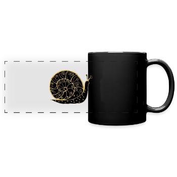 Snail - Full Colour Panoramic Mug - black - Front