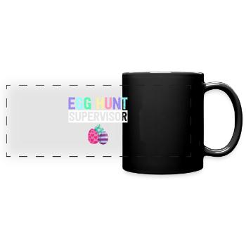 Eiersuche Supervisor Eierjagd Party Mama Papa - Panorama-Tasse farbig - Schwarz - Vorne