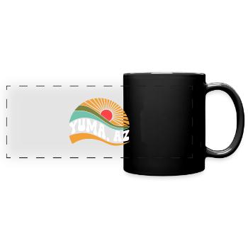 Sonnenuntergang Yuma Arizona Erlebnis - Panorama-Tasse farbig - Schwarz - Vorne
