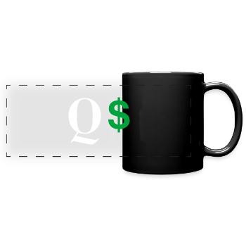 Buchstabe q dollar - Panorama-Tasse farbig - Schwarz - Vorne