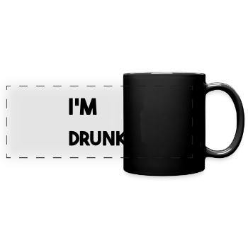 Ich bin betrunken. - Panorama-Tasse farbig - Schwarz - Vorne