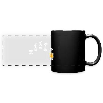 Schwimmen Schwimmer - Panorama-Tasse farbig - Schwarz - Vorne