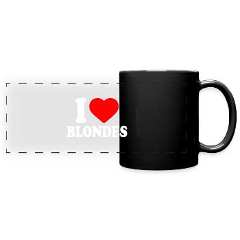I love blondes - Full Colour Panoramic Mug - black - Front