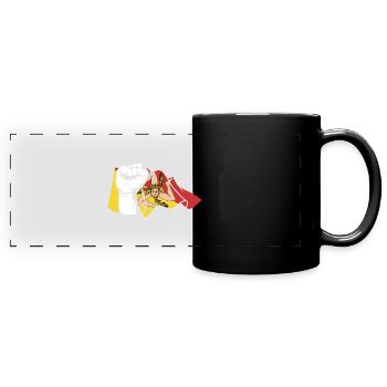 Faust Sizilianer Sicilia Sizilien - Panorama-Tasse farbig - Schwarz - Vorne
