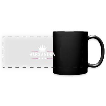 Alexandra - Panorama-Tasse farbig - Schwarz - Vorne