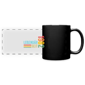 41 Jahre Geburtstag Jahrgang 1982 - Panorama-Tasse farbig - Schwarz - Vorne