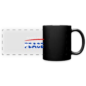 Nein zu Krieg, Frieden - Panorama-Tasse farbig - Schwarz - Vorne
