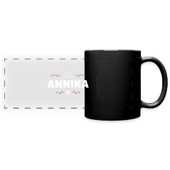 Annika - Panorama-Tasse farbig - Schwarz - Vorne
