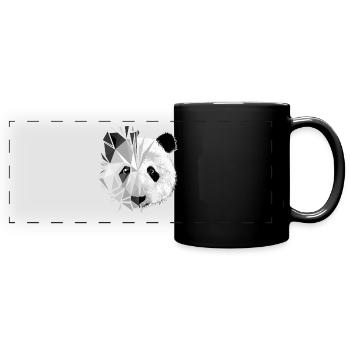 Panda animals - Full Colour Panoramic Mug - black - Front