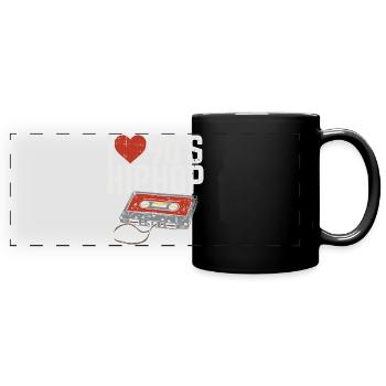 90s Hip Hop - Panorama-Tasse farbig - Schwarz - Vorne