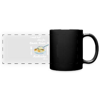 Maultaschen Schwäbisch Schwaben Essen Spruch - Panorama-Tasse farbig - Schwarz - Vorne