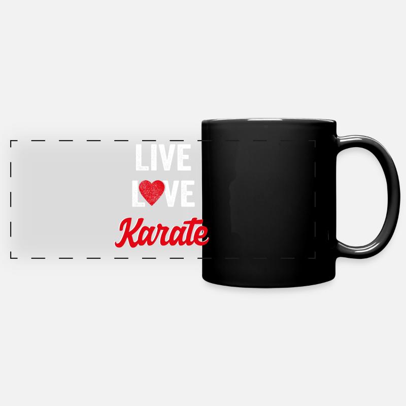 karaté - Mug panoramique uni - noir