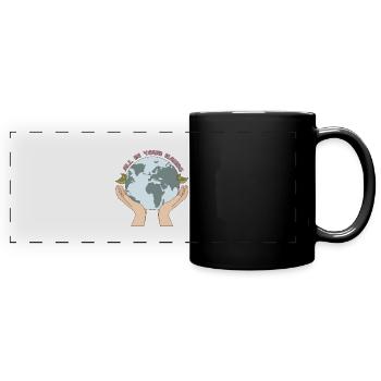 Save the Earth Planet Geschenkidee - Panorama-Tasse farbig - Schwarz - Vorne