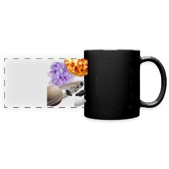 Universum - Panorama-Tasse farbig - Schwarz - Vorne