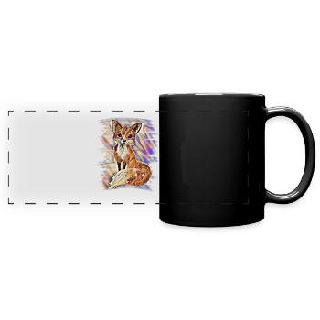 Fox - Full Colour Panoramic Mug - black - Front