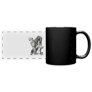 cheetah - Full Colour Panoramic Mug - black - Front