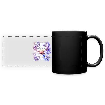 axolotl - Full Colour Panoramic Mug - black - Front