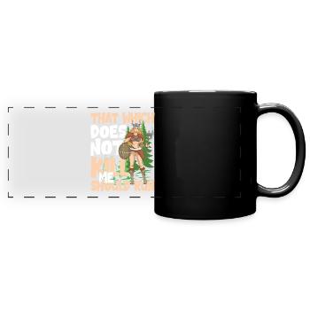 Cool Wikinger Frau Wikinger Spruch - Panorama-Tasse farbig - Schwarz - Vorne