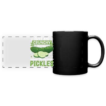 Cute and crunchy cucumber gift - Full Colour Panoramic Mug - black - Front