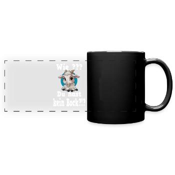 Wie du hast kein Bock für Faulenzer Chiller - Panorama-Tasse farbig - Schwarz - Vorne