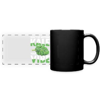 Don’t Let Anyone Kale Your Vibe - Panorama-Tasse farbig - Schwarz - Vorne