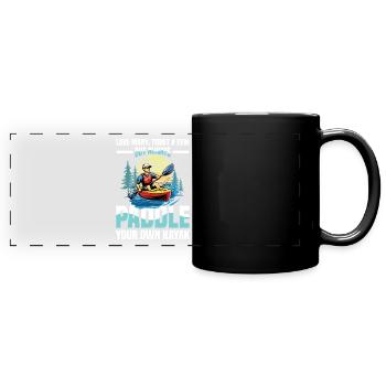 Aimez beaucoup, faites confiance à quelques-uns, mais pagayez le vôtre - Mug panoramique uni - noir - Devant