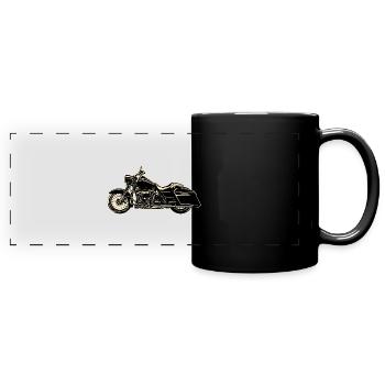 Minimalist Motorbike - Full Colour Panoramic Mug - black - Front