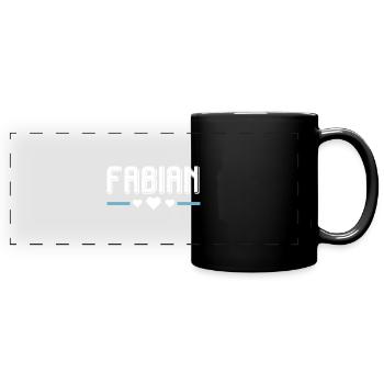 Fabian - Panorama-Tasse farbig - Schwarz - Vorne
