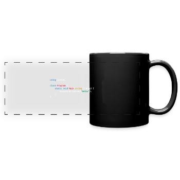 Developer c web humor funny - Full Colour Panoramic Mug - black - Front