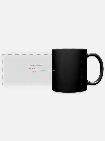 Developer c web humor funny - Full Colour Panoramic Mug - black