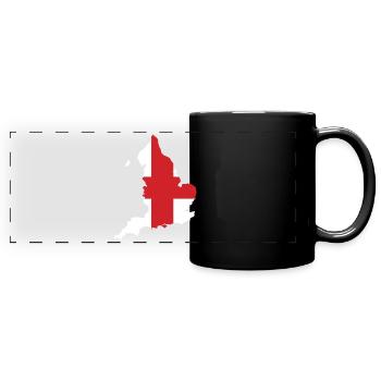 England - National border in national flag - Full Colour Panoramic Mug - black - Front