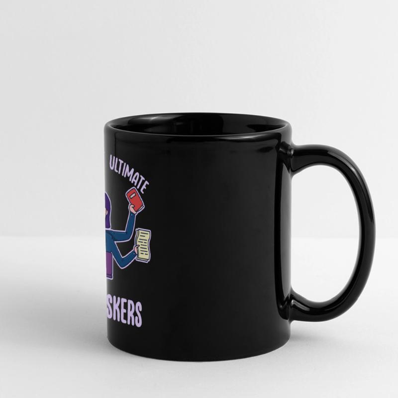 Muttertag Multitasking Arbeit Design Panorama-Tasse farbig