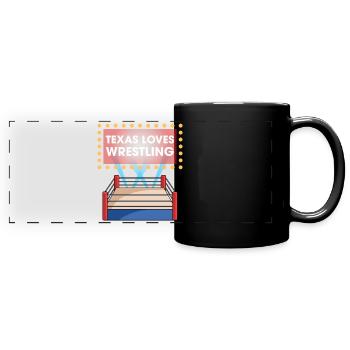Conception de lutte au Texas pour les fiers fans du Texas - Mug panoramique uni - noir - Devant