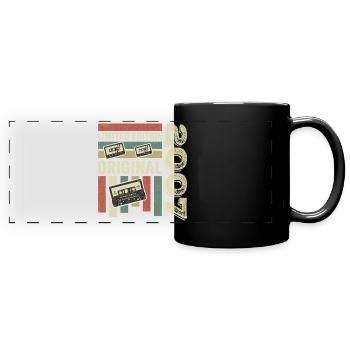 Vintage 2007 - Retro Geburtstagsspruch 2007 - Panorama-Tasse farbig - Schwarz - Vorne