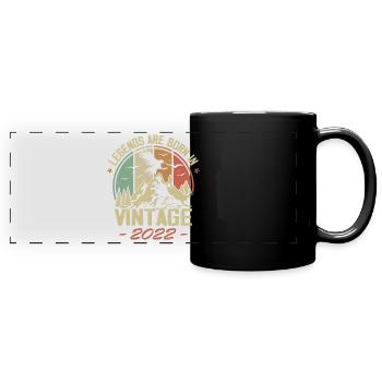 Legenden werden 2022 geboren - 2. Jubiläum - Panorama-Tasse farbig - Schwarz - Vorne