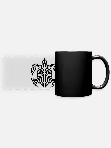 Tahiti turtle - Panorama-Tasse farbig - Schwarz