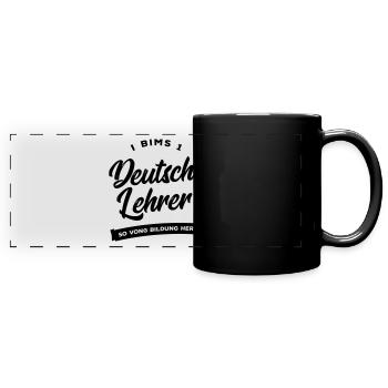 I bims 1 Deutsch Lehrer - Panorama-Tasse farbig - Schwarz - Vorne