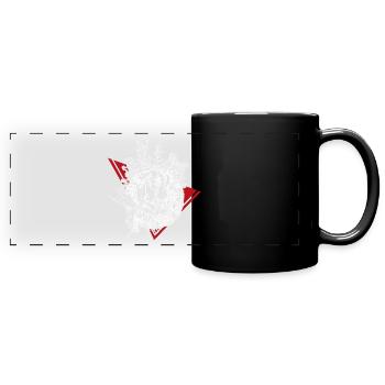 Planet of carnivorous plants in white - Full Colour Panoramic Mug - black - Front