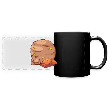 Eis Speiseeis Eiskrem Eiscreme Kugeleis Eisbecher - Panorama-Tasse farbig - Schwarz - Vorne