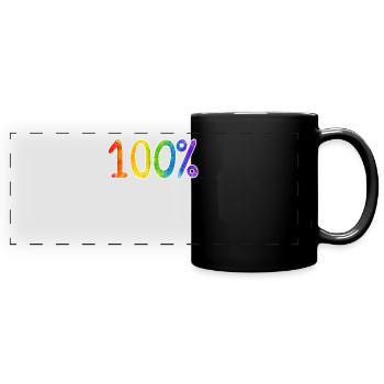 Fierté gai - Mug panoramique uni - noir - Devant