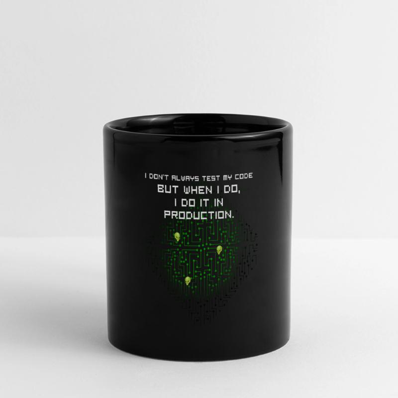 test code nerd joke spruch pc programmer geek i Full Colour Panoramic Mug