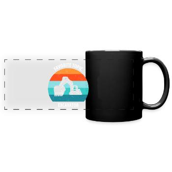 Excavatrice Excavatrice Conducteur Excavatrice Camion - Mug panoramique uni - noir - Devant