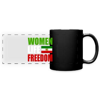 Women life freedom - Mug panoramique uni - noir - Devant