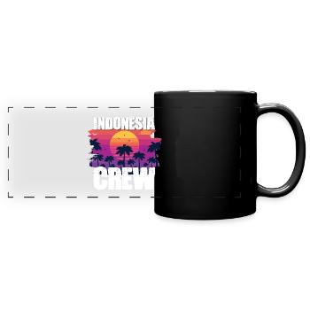 Indonesia Urlaub - Panorama-Tasse farbig - Schwarz - Vorne