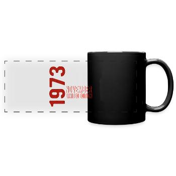 Novembre 1973 édition limitée millésime année de naissance - Mug panoramique uni - noir - Devant