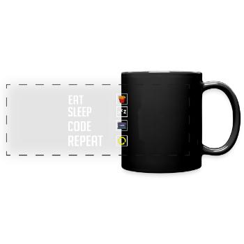 Programmeur Programmation Ordinateur Développeur Pc - Mug panoramique uni - noir - Devant