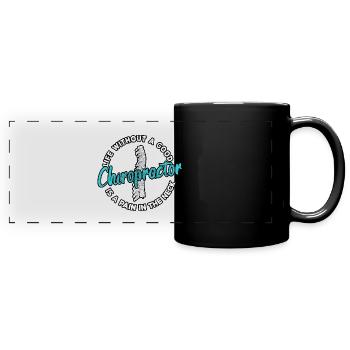 Chiropractor Physiotherapist Neck I Gift - Full Colour Panoramic Mug - black - Front