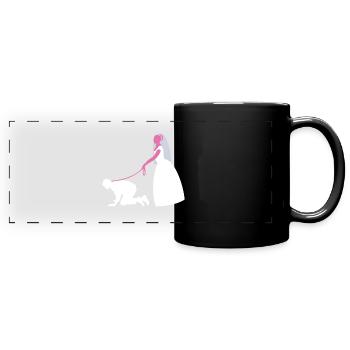 poule - Mug panoramique uni - noir - Devant